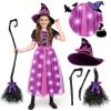 imageSpooktacular Creations Light Up Witch Costume for Toddler Girls Fairy Tale Witch Outfit for Kids Halloween Dress Up PartiesPink