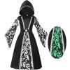 imageSpooktacular Creations Witch Costume for Girls Child Black Dark Witch Print Dress for Kids Halloween Role Playing Parties