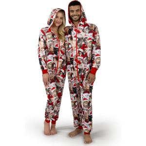 imageGiggling Getup Adults Cat Print Christmas Pajamas  Medium Unisex Pajamas