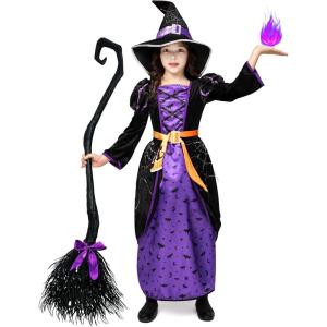 imageSpooktacular Creations Girl Witch Costume with Hat for Toddler Halloween Dress UpPurple