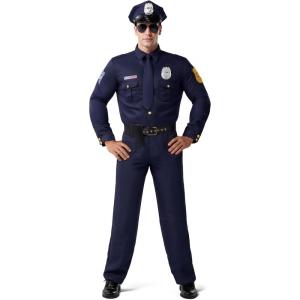 imageSpooktacular Creations Halloween Cop Costume Men Blue Police Costume for Cop Adult Halloween Costume Cosplay Party