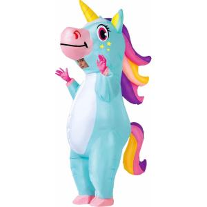 imageSpooktacular Creations Halloween Inflatable Costume Full Body Unicorn Blow Up Costume for Adult Holiday Themed Cosplay PartyBlue