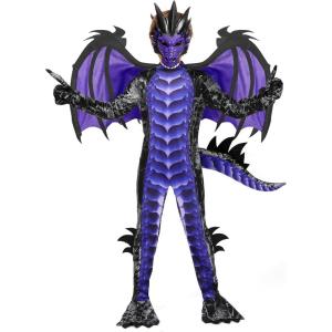 imageSpooktacular Creations Halloween Kid Dragon Costume Boys Dragon Wings Tail and Mask Set for Halloween Dress UpPurple