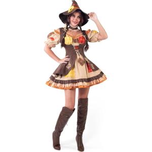 imageSpooktacular Creations Halloween Women Scarecrow Costume Brown Scarecrow Dress Women Adult Halloween Costume