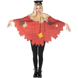 imageSpooktacular Creations Scarecrow Poncho Costume Women for Halloween Costume Adult Scarecrow Outfit