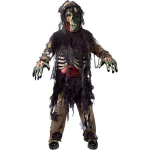 imageSpooktacular Creations Swamp Deluxe Skeleton Living Dead Zombie Costume for Halloween Kids Monster RolePlayingBlack