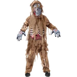 imageSpooktacular Creations Swamp Deluxe Skeleton Living Dead Zombie Costume for Halloween Kids Monster RolePlayingBrown