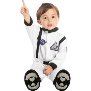 imageSpooktacular Creations Toddler Halloween Astronaut Costume BabyJumpsuit Pilot Costume with Boots for Infant CosplayWhite