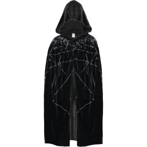 imageSpooktacular Creations Velvet Hooded Cloak Costume for Kids Unisex Vampire Outfit for Halloween Costume