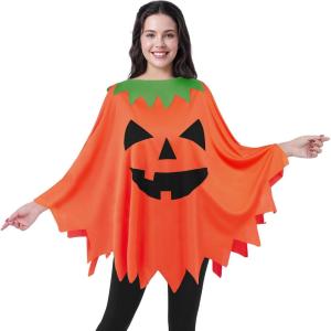 imageSpooktacular Creations Women Pumpkin Poncho Costume Adult Pumpkin Costume Set Halloween Costumes for Women Role Play